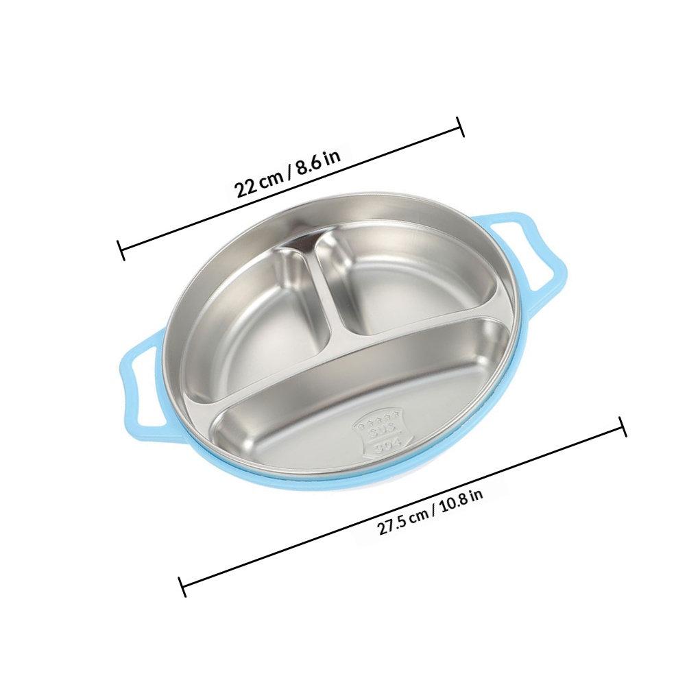 จานแบ่งช่องสแตนเลสสำหรับเด็ก   - Food Storage With Compartments บทวิจารณ์และราคา