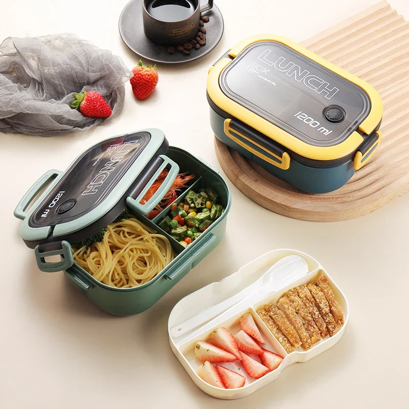 กล่องข้าวสองชั้นแบบร้อน พร้อมช - Food Storage With Compartments บทวิจารณ์และราคา