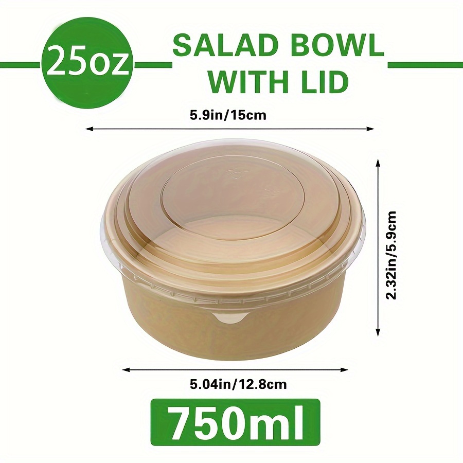 ชามกระดาษขนาด 25 ออนซ์/750 มล. - Food Storage Meals บทวิจารณ์และราคา