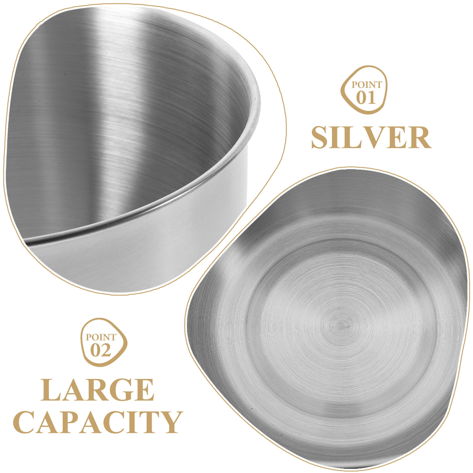ชามผสมสแตนเลสหนา ชามโลหะหนาสำห - Food Storage Meals บทวิจารณ์และราคา